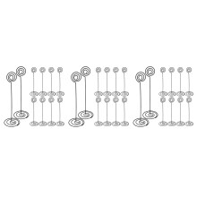 30Pcs Black Metal Note Clip Stand for Wedding Party Office Decoration
