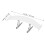 3Pcs White ABS Car Rear Spoiler Tail Wing Universal Easy Adhesive 10