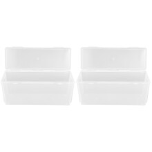 2Pcs Clear Bread Storage Container PP Material Fridge Organizer Box