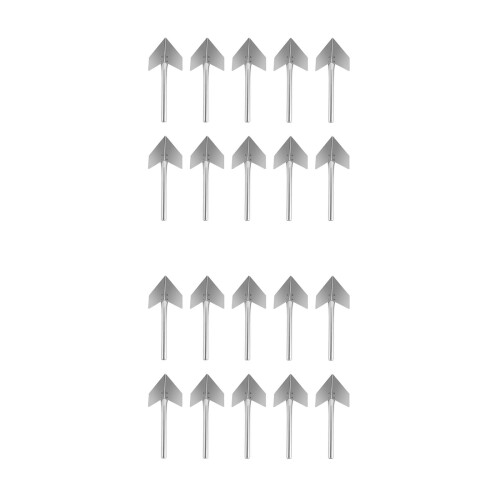 20Pcs Silver Stainless Corner Puttying Trowel with Ergonomic Grip