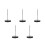 5Pièces Support Ticket Inoxydable Noir Pour Restaurant 5