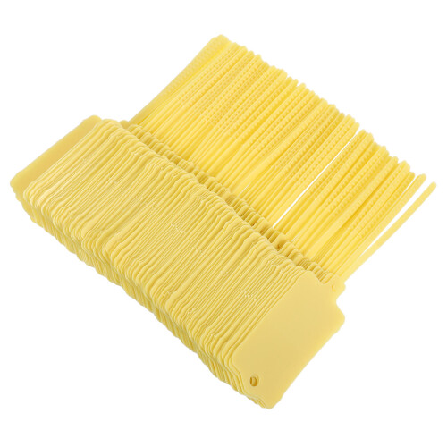600Pcs Yellow PP Cable Labels with Waterproof Self-Locking Tie Markers 1