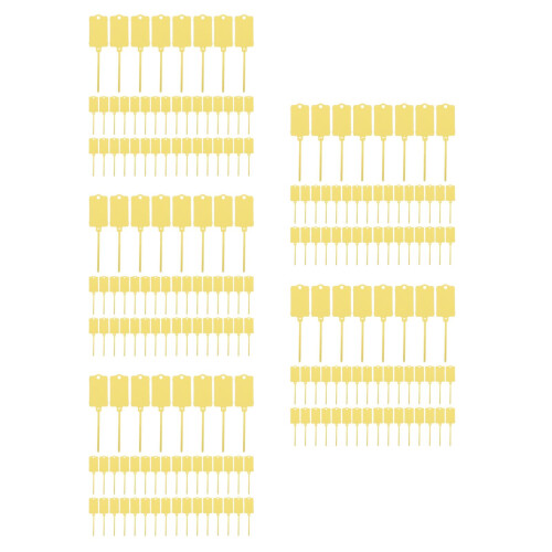 600Pcs Yellow PP Cable Labels with Waterproof Self-Locking Tie Markers 2