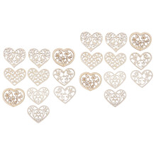 20Pièces Décor Creux Bois Naturel DIY Scrapbooking