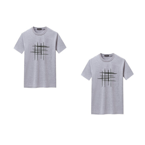 2Pièces T-Shirt Courtes Style Relaxé Casual 2