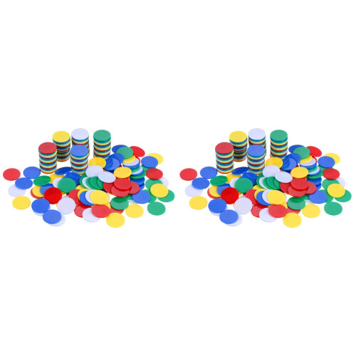 400Pcs Kids Learning Toys Plastic Chips Assorted Color 1