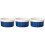 3Pcs Durable Blue Ceramic Dessert and Cooking Bowls 4