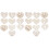 20Pièces Décor Creux Bois Naturel DIY Scrapbooking 4