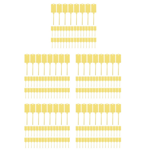 600Pcs Yellow PP Cable Labels with Waterproof Self-Locking Tie Markers
