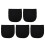 5Pcs Motorcycle Storage Bag Black Durable Velvet Large Capacity 1