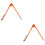 2Pcs Durable Carpenter Compass Scribing Tool Orange for Woodworking 6