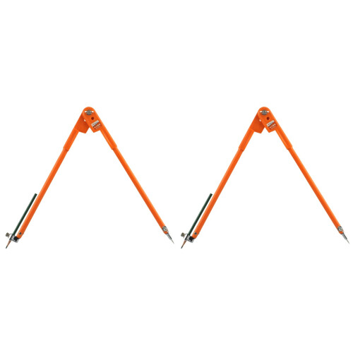 2Pcs Durable Carpenter Compass Scribing Tool Orange for Woodworking