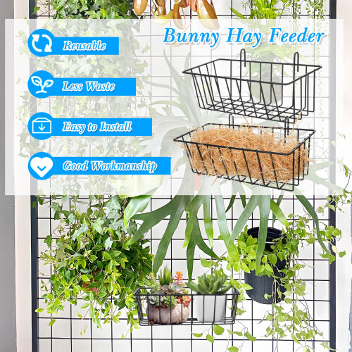 4Pcs Rabbit Feeder Racks Wear-Resistant Hanging Storage for Small Pets 2