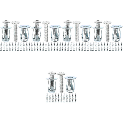 125Sets Silver Petal Nut Expansion Inserts for Hardboard Durable Use 2