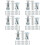 125Sets Silver Petal Nut Expansion Inserts for Hardboard Durable Use 5