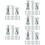 125Sets Silver Petal Nut Expansion Inserts for Hardboard Durable Use 8
