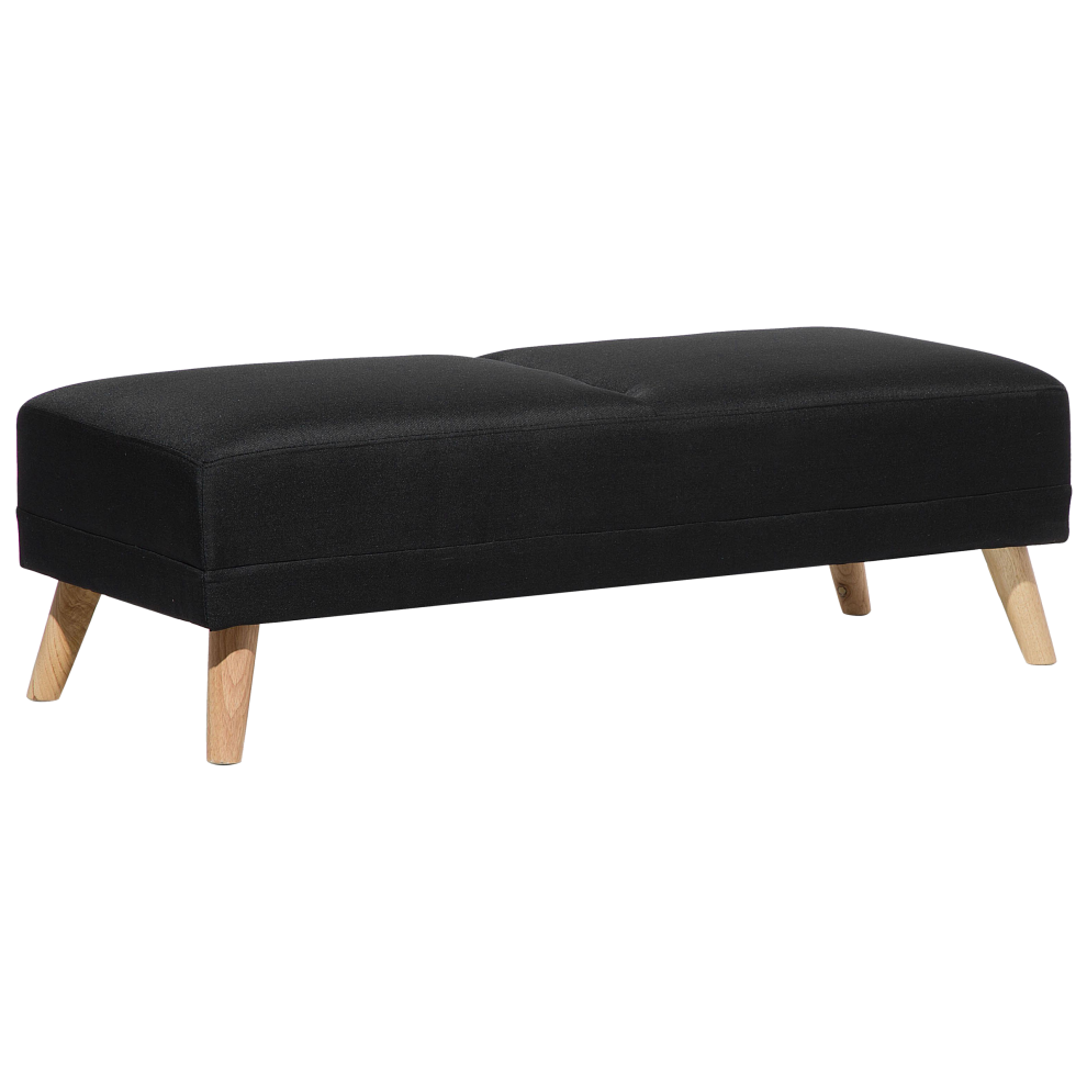 Ottoman FLORLI Fabric Black