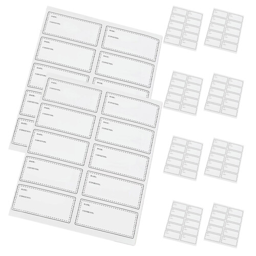 White Multi-Function Food Labels Self-Adhesive Bottle Stickers 1