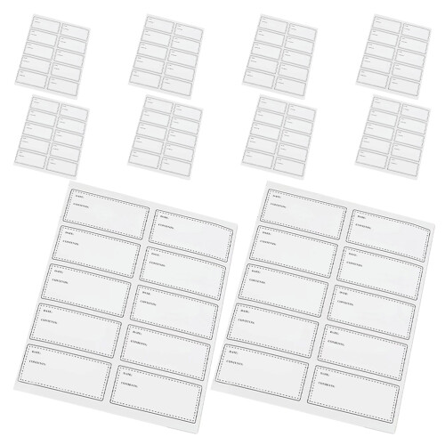 White Multi-Function Food Labels Self-Adhesive Bottle Stickers 2