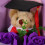 3Pièces Bouquet Violet Ours Pour Cérémonie Graduation 8