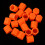 20Pièces Caches Écrous Silicone Orange Lumineux Roue 7