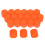 20Pièces Caches Écrous Silicone Orange Lumineux Roue 10