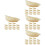 60Pcs White Simulation Dumpling Models Durable PVC Fake Food Ornaments 7