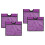 4Pcs Traffic Safety Cone Covers Violet PVC Pe Easy Install 4