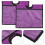 4Pcs Traffic Safety Cone Covers Violet PVC Pe Easy Install 9