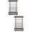 2Pcs Sturdy Silver Cutlery Drying Rack and Kitchen Utensil Holder 8