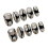 (L) 10PCS Glossy Sequins False Nails, Reusable DIY 6