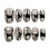 (L) 10PCS Glossy Sequins False Nails, Reusable DIY 7