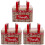 3Pcs Red Metal Pastry Gift Box Portable Cookie Container with Handle 5