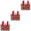 3Pcs Red Metal Pastry Gift Box Portable Cookie Container with Handle 8