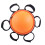 (Orange) Hand Grip Ball - Portable Massage & Therapy Tool 3
