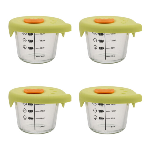 4Pièces Pots Bébé Anti- Pour Micro-Ondes Conservation