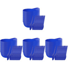 48Ensembles Bols Bleu Forme Casquette Baseball Décor