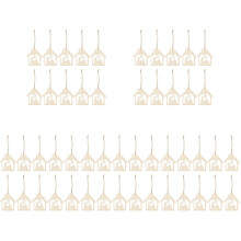100Pièces Pendentif Bois Décor Khaki Suspendu Maison