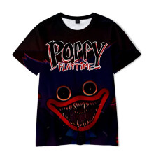 (E,130cm)T-shirt bambino Poppy Playtime ragazzo stampa 3d streetwear Huggy Wuggy manica corta