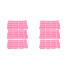 6Pcs Pink Silicone Miniature Brick Mold for DIY Sand Table Landscape