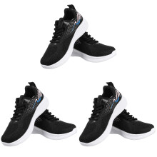 3Paren Sneakers Vrouwen Zwart Mesh Gym Atletisch Comfortabel