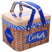 3Pcs Red Metal Pastry Gift Box Portable Cookie Container with Handle