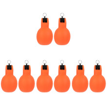 8Pcs Compact PVC Survival Whistles Hand Squeeze Portable Outdoor Use