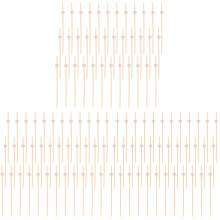 300Pcs Bamboo Pearl Topper Cocktail Picks for Appetizer Decor White