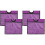 4Pcs Traffic Safety Cone Covers Violet PVC Pe Easy Install 1