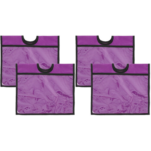 4Pcs Traffic Safety Cone Covers Violet PVC Pe Easy Install