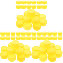 300Pcs Handcraft Bottle Caps Yellow Plastic for Creative DIY Projects