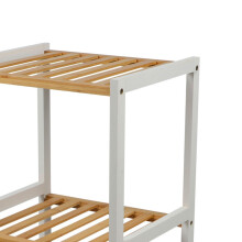 3 Tier Bathroom Shelf Storage Slim Wooden Storage Unit Bathroom Organiser Rack