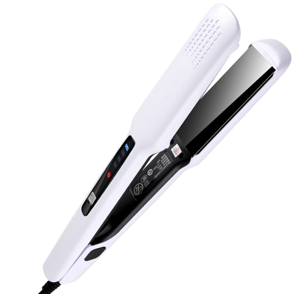 Roc-Electron (White, Monitor) 2-In-1 Hair Straightener & Curler W/ Lcd, 4 Temp Levels