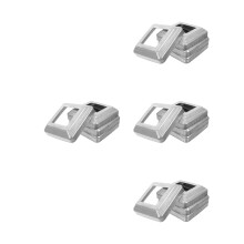 16St Zilveren Metalen Paalrokken, Voor Hekwerk En